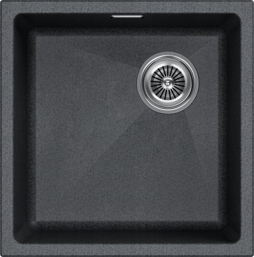 Кухонная мойка Paulmark LUMI 45UNI-SKEW LU45SK-DG 45х45 цвет серый